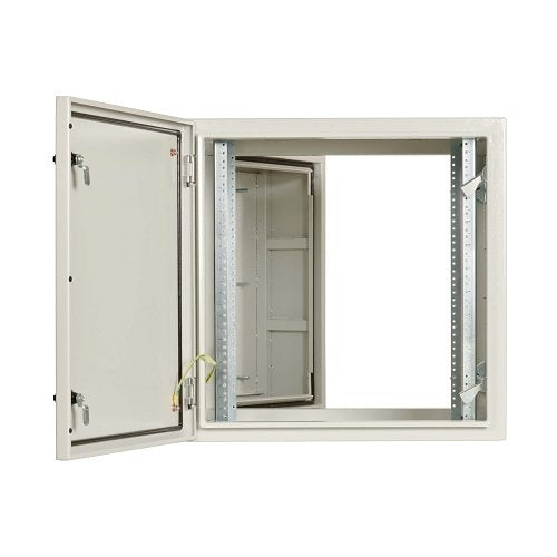 Tripp Lite SRN4G12US SmartRack Industrial Enclosure with Lock, Wall Mount, Hinged Back, 28\\" Depth, 12U, NEMA 4, Metal, Gray