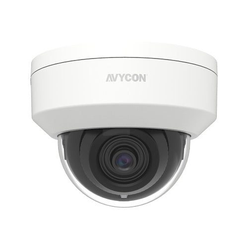 AVYCON AVC-NPD51F28 5MP Indoor Fixed Dome Network Camera, 2.8mm Lens, IR, PoE, White