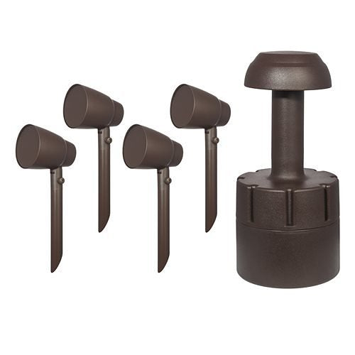 Proficient PAS-4.1-BU Protege 4" All-Weather Outdoor Landscape Speaker Kit with 8" Burial Subwoofer, Includes (4) Speakers (1) Subwoofer
