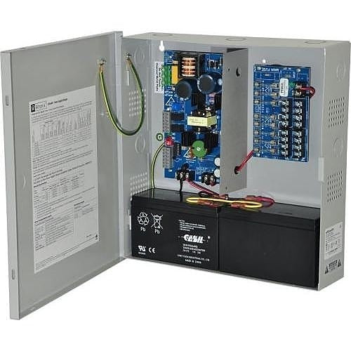 Altronix EFLOW4N8V Power Supply Charger, 8 Fused Outputs, 12/24VDC at 4A, Aux. Output, FAI, LinQ2 Network 220VAC, BC300 Enclosure