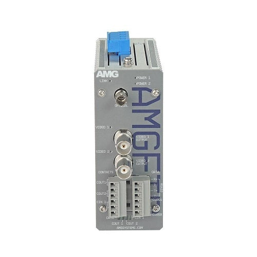 AMG Systems AMGFIB-2VR-1SD-3CC-M1B AMGFIB Series 2-Channel CVI / TVI / AHD / CVBS Video Receiver, 1-Port Duplex RS422/485 Serial Data, 3-Port Contact Closure, Multimode 500m, 1-Fiber, B-Side