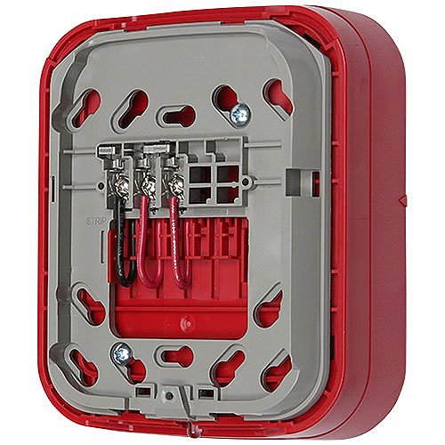 Fire-Lite WAV-RL Swift AV Base Wall Heat Detector, Red