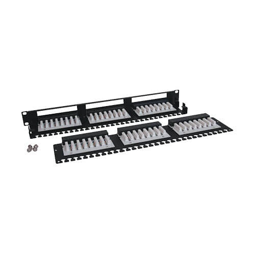 Tripp Lite N252-048-1U 48-Port 1U Rack-Mount CAT6/CAT5 High Density 110 Patch Panel, 568B, RJ45 Ethernet
