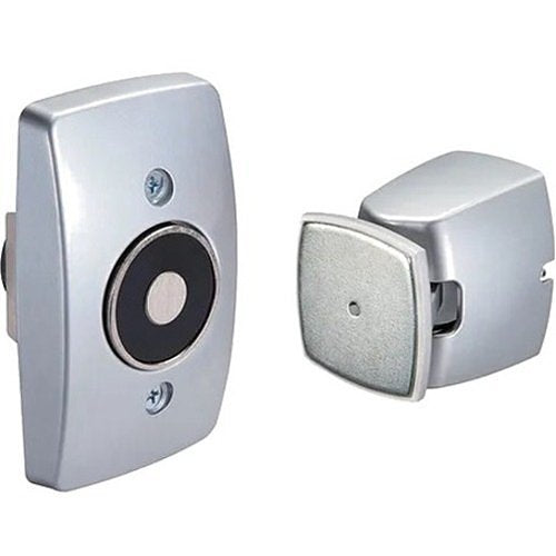 Norton Rixson 996M-50-55LB Electromagnetic Door Holder/Release, 12VDC, 24VDC/VAC, 120VAC, Wall Mounted, Surface Wiring, Sprayed Aluminum
