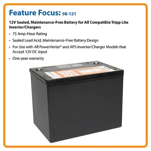 Tripp Lite 98-121 12V 75AH Sealed Maintenance-Free Battery for BP260