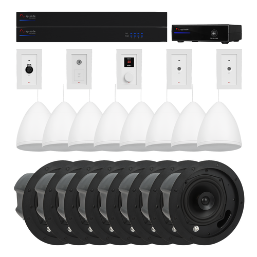 Episode EA-COM-EBMS-BND-M-WH Business Music Solution Commercial Audio Bundle, Medium, White