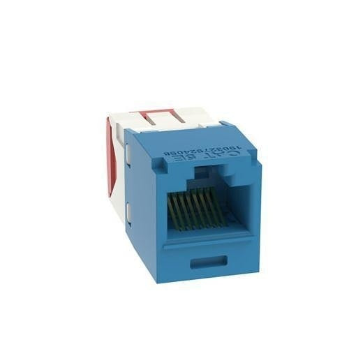 Panduit CJ5E88TGBU-24 Mini-Com Module Cat 5e UTP Keystone Jack, 8 Pos 8 Wire, Blue