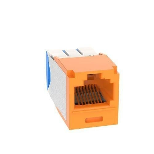 Panduit CJK6X88TGOR Mini-Com CAT6a UTP RJ45 TG Keyed Jack Module, Orange