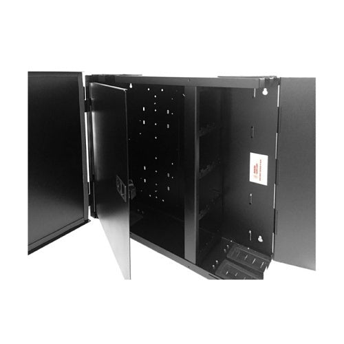 OCC WTC2BC Cabinet Wall Mount Fiber Enclosure, Customer Side Door Removable with locking Slam Latches