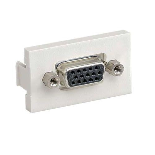 Panduit CHD15HDCIWY Pan-Net 15-Pin High Density SVGA Insert Coupler, 15-Pin, Female / Female, Off White