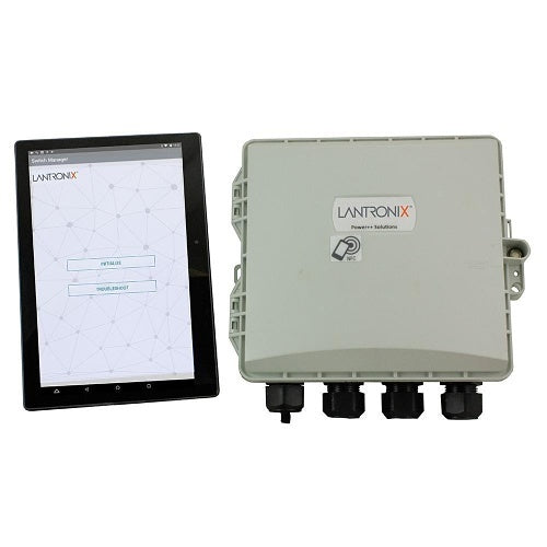 Lantronix SESPM1040-541-LT-DC Network Switch, 4-Port 10/100/1000Baset Switch, DC Power, Poe++