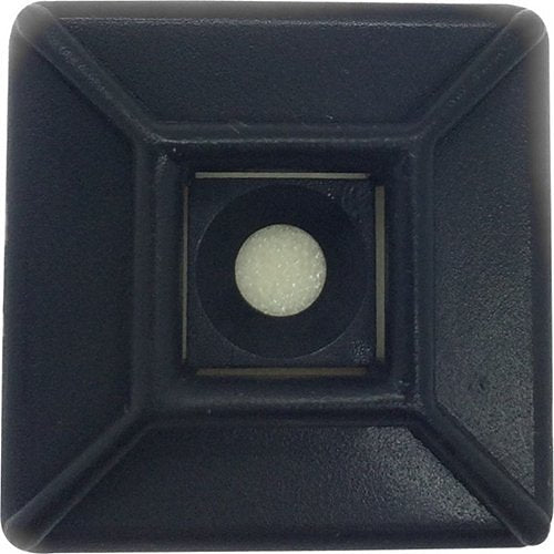 W Box 1.1\\" X 1.1\\" Adhesive Mount 500 Pack Black Image of 0E-WMABB5