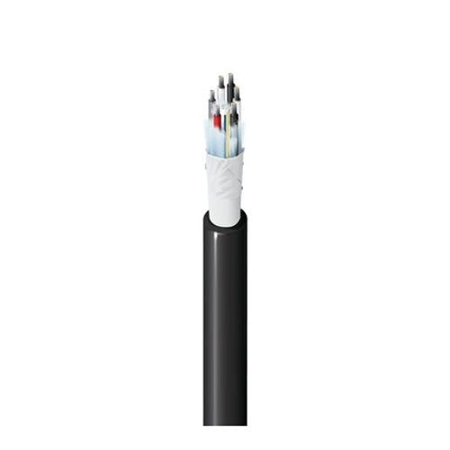 Belden 7804R B591000 1000 ft SMPTE 311M Hybrid Camera Cable OS2 Fiber and Copper, Belflex Jacket Matte Black