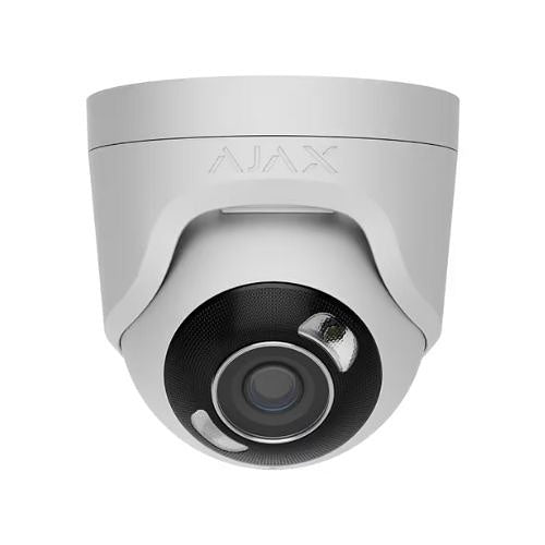 AJAX 126265.197.WH1 8MP IP Turret IR Camera, 2.8mm Fixed Lens, White