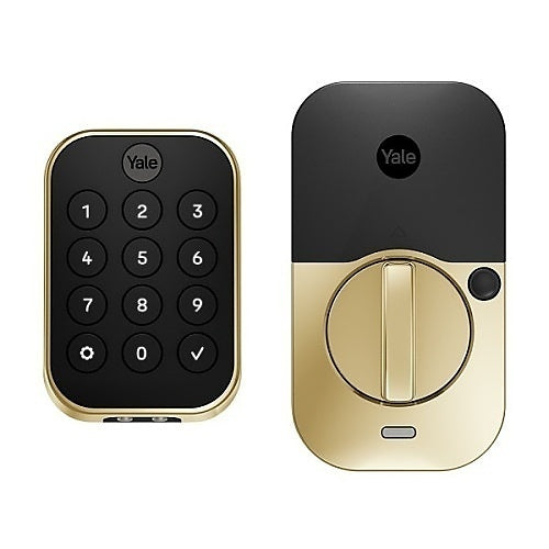 Yale YRD634-CB1-P05 Pro 2 Key-Free Keypad with Wi-Fi + Connect Bridge, Lifetime Brass