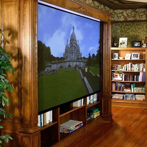 Draper 139034U 184\\" Access Electric Projection Screen with Low Voltage Motor, HDTV, Matt White XT1000E