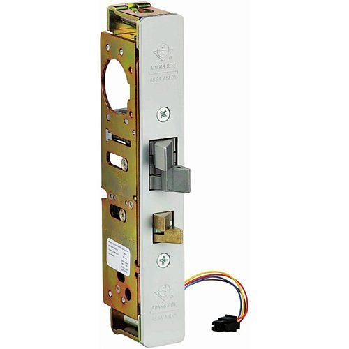 Adams Rite 4300-3M-201-335 4300 Steel Hawk Electrified Deadlatch, 1-1/8" Backset, Monitored for Flat Mortised Strike, Black Anodized