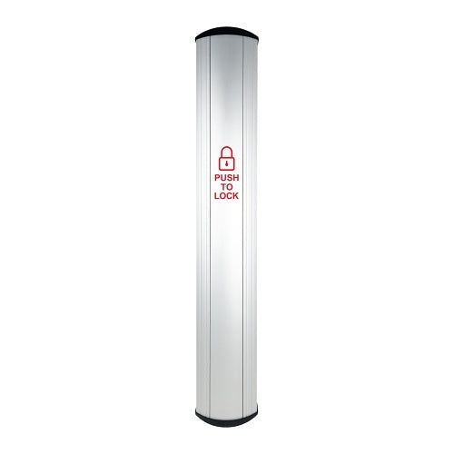 Camden CM-7536/8B CM-75 Series 36\\" Column Switch, \'Push to Lock\' Text, Anodized Clear Aluminum