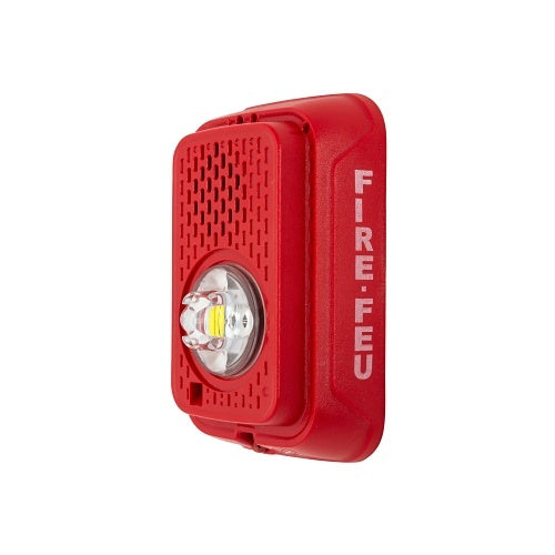 System Sensor P2GRLED-B L-Series Indoor 2-Wire LED Compact Horn Strobe, Wall-Mount, Bilingual, Red