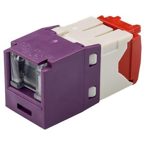 Panduit CJH5E88TGVL Mini-Com CAT5e UTP RJ45 Spring-Shuttered TG Jack Module, Violet