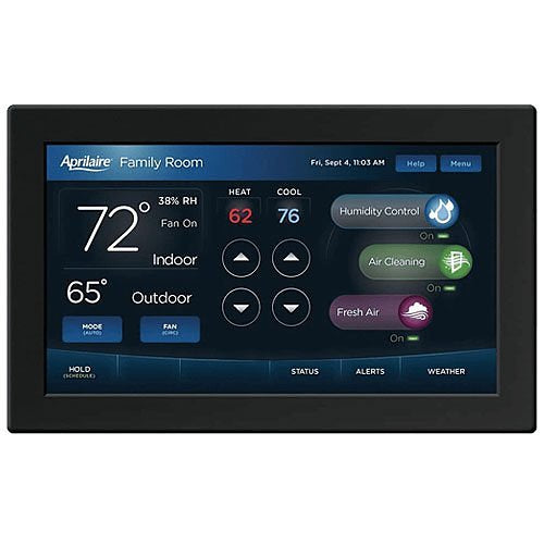 Aprilaire 8840 Color Touchscreen Wi-Fi Automation IAQ Thermostat, Black