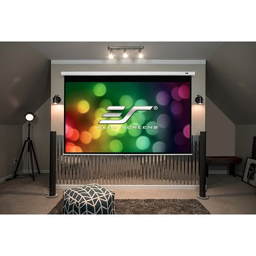 Elite Screens M100H Manual Series 100\\" Pull-Down Projection Screen for Wall or Ceiling, MaxWhite 2, 16:9