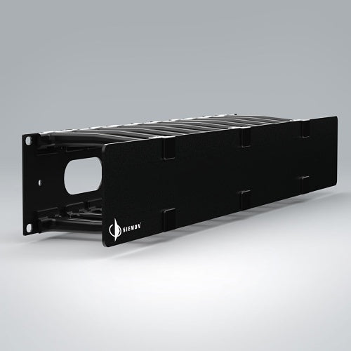 Siemon HCME-4-2U Horizontal Single Cable Manager, 4\\", 2U, Black