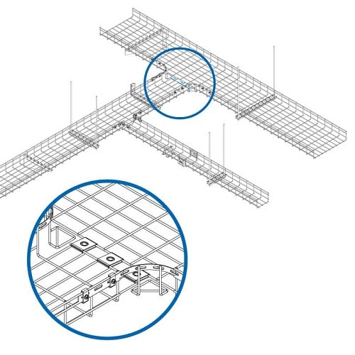Tripp Lite SRWBUNVCPLR Universal Coupler Kit for Wire Mesh Cable Trays, 50-Pack