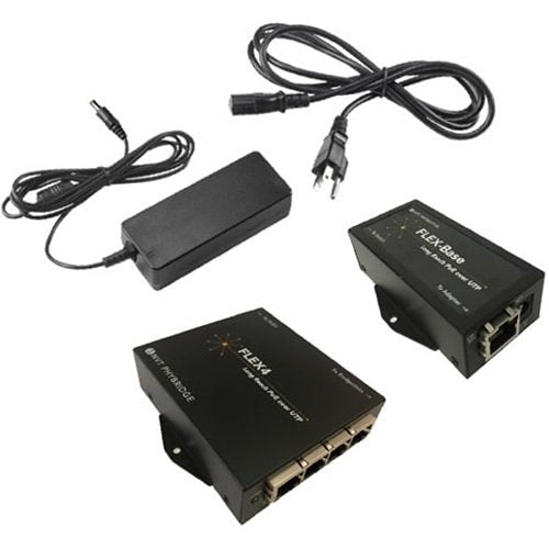 NVT Phybridge NV-FLX-04-XKIT Flex Extender 3-Piece Kit, (1) Flex 4-Port, (1) Flex-Base, (1) UTP cable