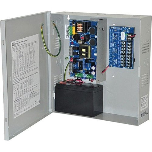 Altronix eFlow102N8D Power Supply Charger, 8 PTC Class 2 Outputs, 12VDC at 10A, Aux Output, FAI, LinQ2 Ready, 115VAC, BC300 Enclosure Image of AX-102N8D