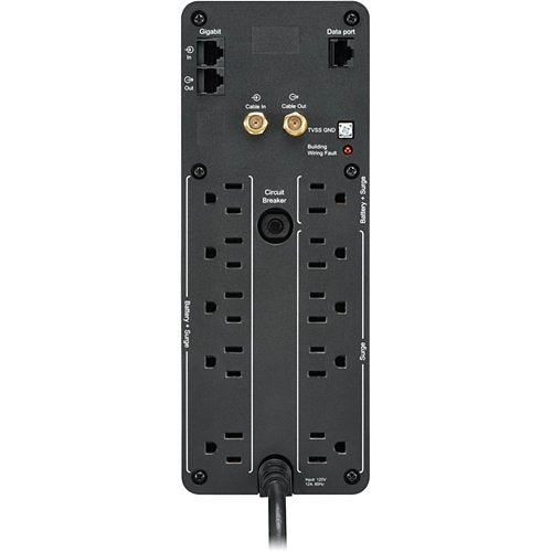 APC BN1500M2 UPS PRO BN 1500VA, 10-Outlets, 2-USB Charging Ports, AVR, LCD interface