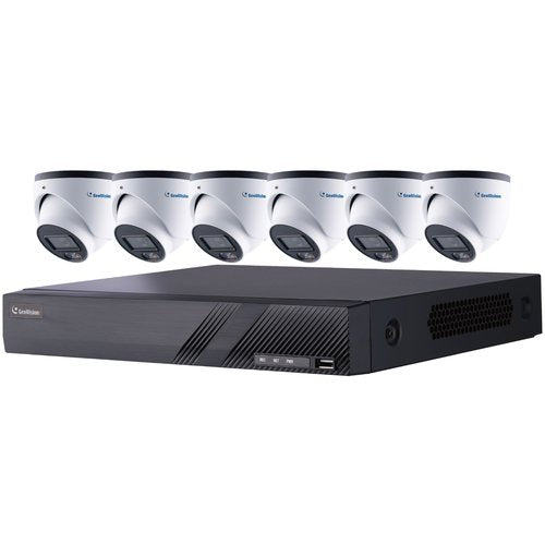 GeoVision 780-GNR08GEBF4802-2 8-Channel PoE NVR with 2TB Storage and (6) 4MP IP Dome Camera