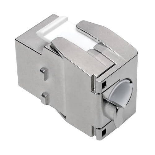 Tripp Lite N238-001-SH-TF Keystone Jack CAT6A/CAT6/CAT5e, RJ45, Shielded, Dust Cap - Toolless, PoE/PoE+ Compliant