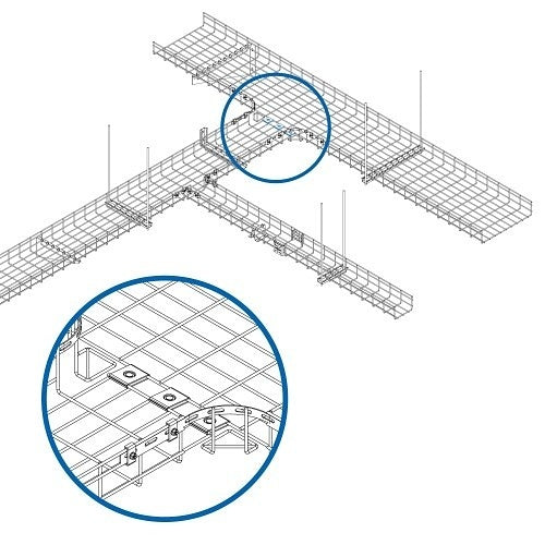 Tripp Lite SRWBUNVCPLR Universal Coupler Kit for Wire Mesh Cable Trays, 50-Pack
