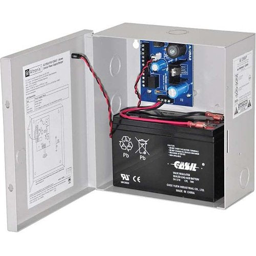 Altronix AL125ULE Access Control Power Supply Charger, 2 PTC Class 2 Outputs, 12/24VDC at 1A, 24VAC, BC100 Enclosure Image of AX-AL125ULE