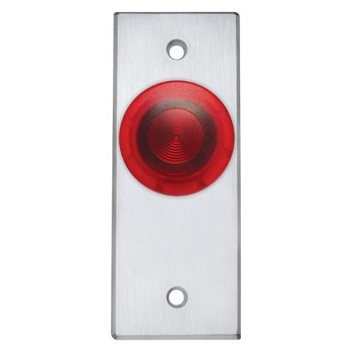 Camden CM-3130R CM-3100 Series Narrow Illuminated Mushroom Pushbutton, Push / Pull Button, N/O, Maintained, 12V, Red