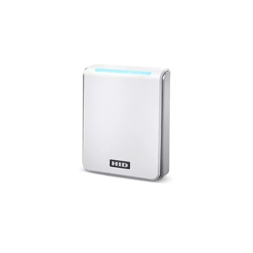 HID 40NWS-00-01H89M Signo 40 Contactless Smartcard Reader, Pigtail, White with Silver Trim