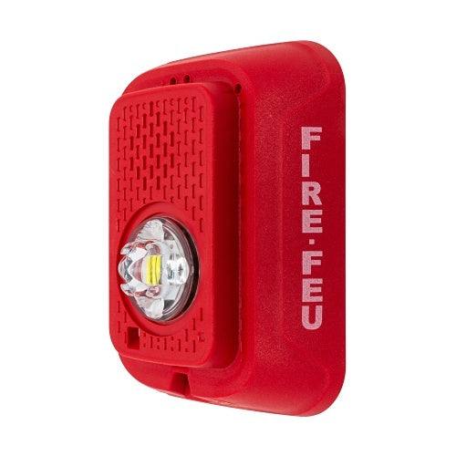 System Sensor SRLED-B L-Series Wall-Mount Strobe with LED, Bilingual Marking, Red