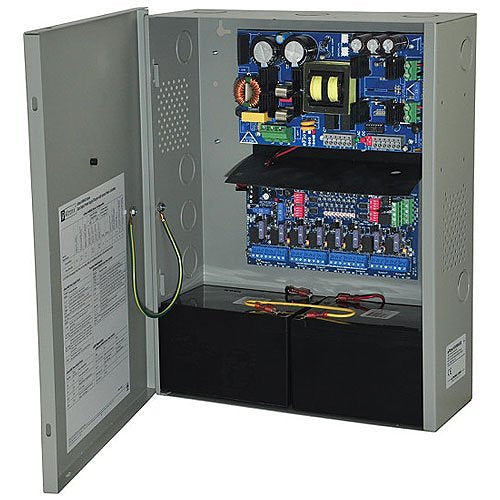 Altronix eFlow104NKA8 Dual Output Power Supply Charger, fuse protected Auxiliary Class power-limited outputs, 240W total power, 120VAC, BC400 Enclosure