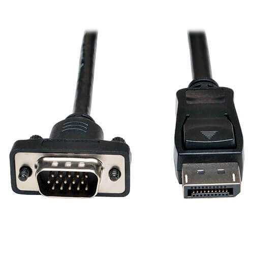 Tripp Lite P581-006-VGA-V2 DisplayPort 1.2 to VGA Active Adapter Cable, DP with Latches to HD15 M/M, 6\' (1.8m)