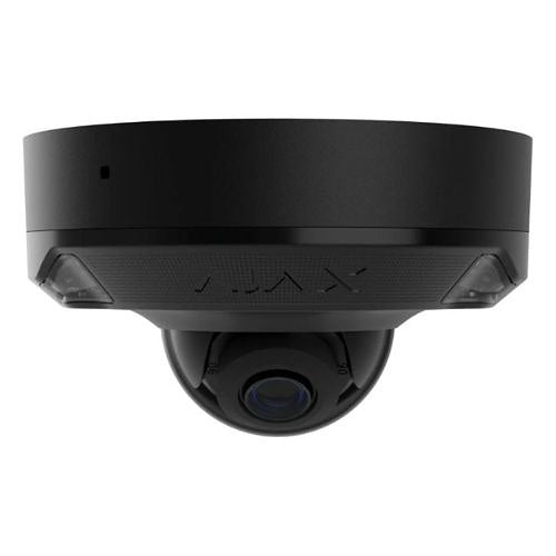 AJAX 126272.214.BL1 8MP Dome camera Mini HL AI-Powered Security IP camera with Microphone, 2.8mm Lens, Hybrid Illumination, TrueWDR, PoE/12V, Wired, Black