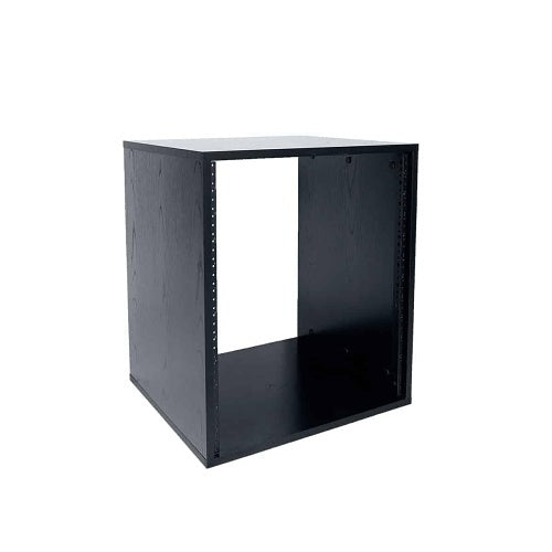 Lowell LLR-1218-B  Woodgrain Laminate AV Rack, 12U, 18\\" Deep, Black