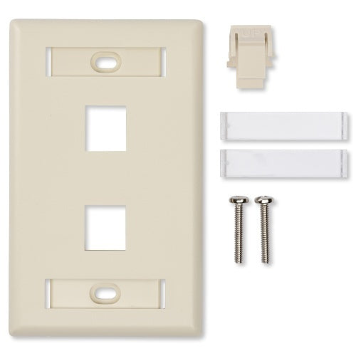 Belden AX102005 Wall Mount Phone Plates 1-Port, Stainless Steel