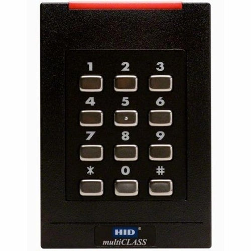 HID 921PNNNEK2037T multiCLASS SE RPK40 Smart Card Reader with Keypad, Terminal Strip, Black