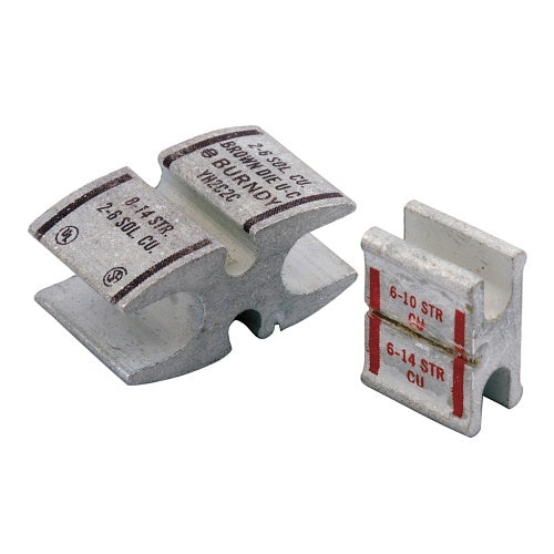 Hubbell HYH6C6C Grounding and Bonding, Copper H-Tap, 6, #2 AWG, Index Orange Beige, Clear Cover