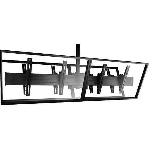 Chief LCB2X1U Fusion Large Back-to-Back Ceiling-Mounted 2x1 Menu Board for 40-55\\" Flat Panel TVs, TAA Compliant, Black