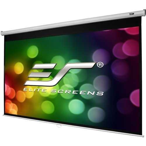 Elite Screens M100X Manual Series 100\\" Pull-Down Projection Screen for Wall or Ceiling, MaxWhite 2, 16:9
