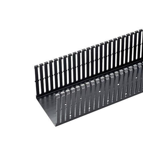 Panduit F6X4BL6 Narrow Slotted Cable Duct, PVC, 6 x 4\\", 6\', Black