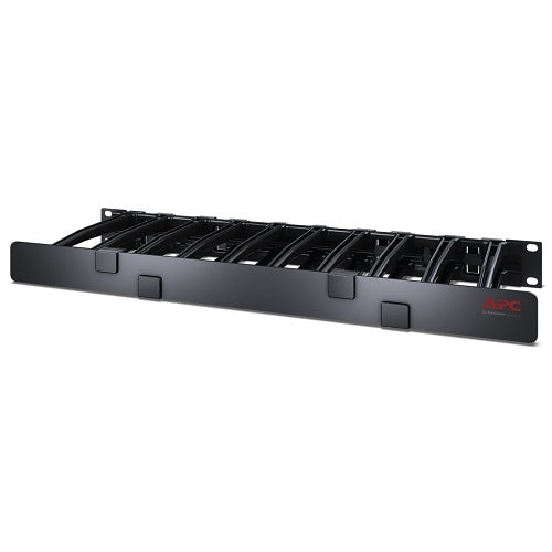 APC AR8612 NetShelter Cable Management, Horizontal Cable Manager, 1U, Single Side with Cover, Black
