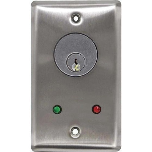 Camden CM-1230-7212-60KA Surface Mount Key Switch, SPDT, N/O and N/C
